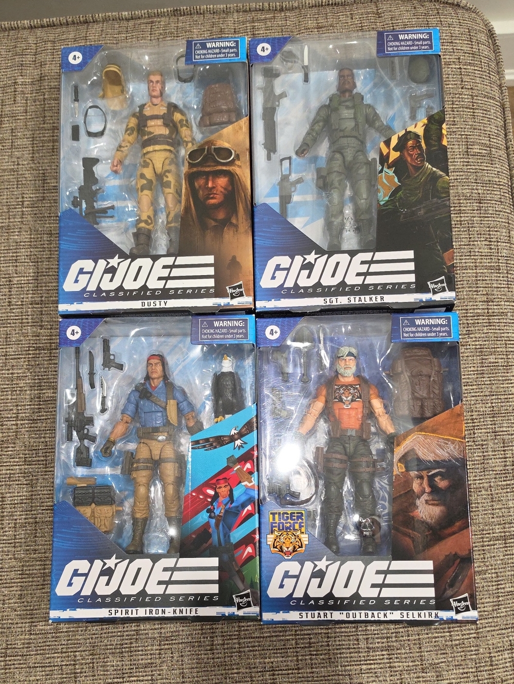 Hasbro G.I. Joe Classified Series Action Figures - Blue, Tan, Green, Orange